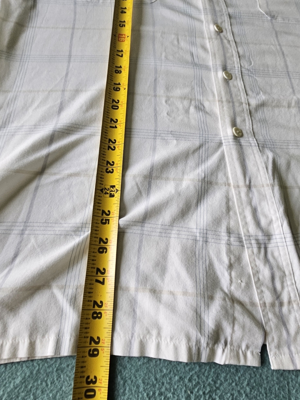 Dior Men's Light Beige Plaid Short Sleeve Button-Down Shirt - Picture 4 of 5